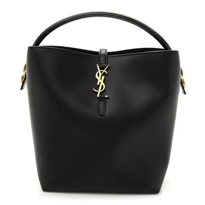 Saint Laurent Shiny Calfskin Le 37 Bucket Bag  Black 1 of 11