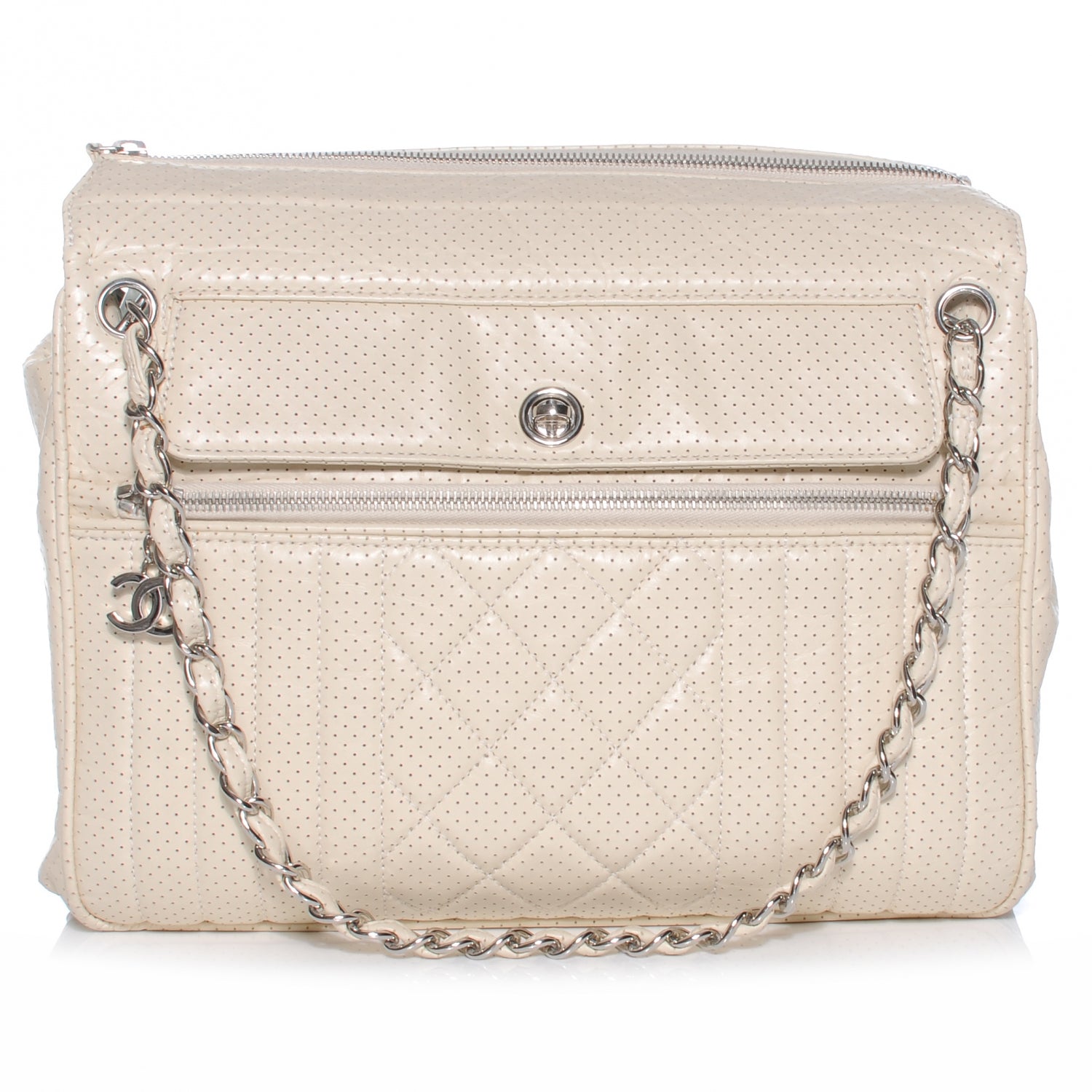 Chanel Aged Calfskin Perforated Tote 1 of 7