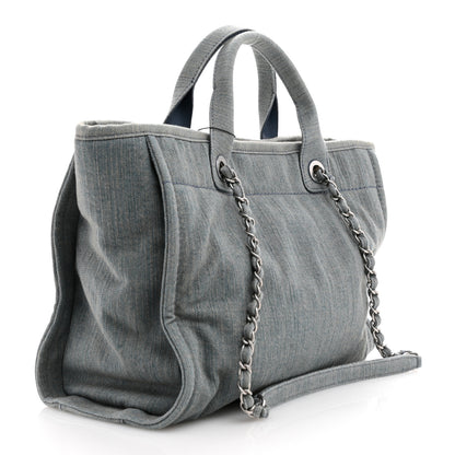 Chanel Denim Small Deauville Tote Light Blue 4 of 11