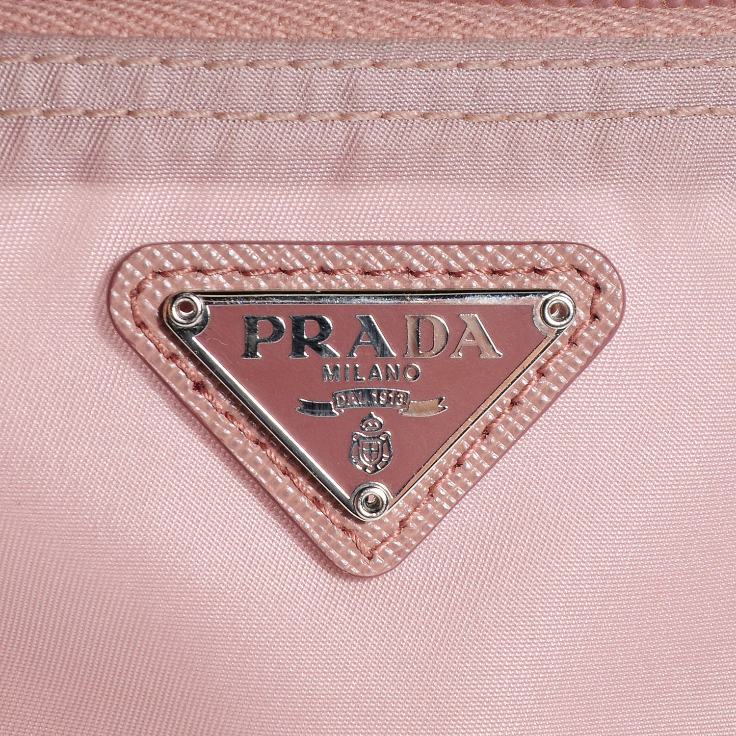 Prada Nylon Vela Flat Cosmetic Pouch Mughetto 5 of 7