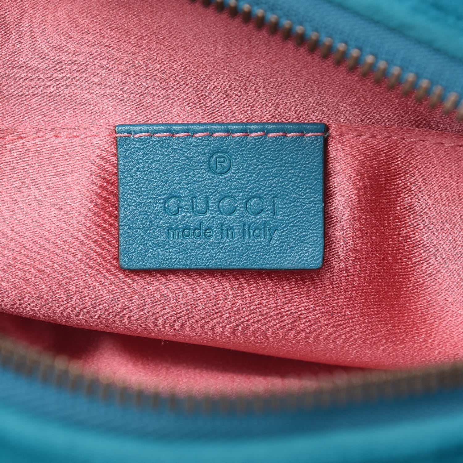 Gucci Velvet Matelasse GG Marmont Belt Bag 85 34 Pavone Cyan 6 of 13