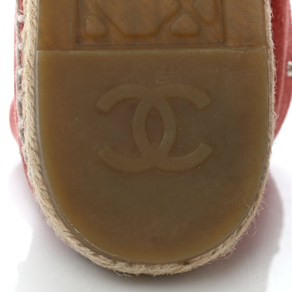 Chanel Suede Pearl CC Espadrilles 40 Pink 7 of 10