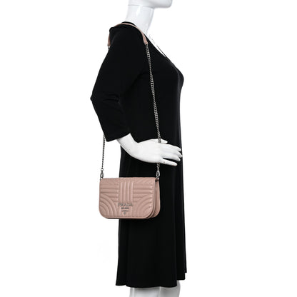 Prada Nappa Impunture Small Diagramme Crossbody Bag Cipria 2 of 13
