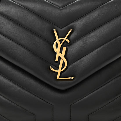 Saint Laurent Calfskin Y Quilted Monogram Medium Loulou Chain Satchel Black 9 of 12