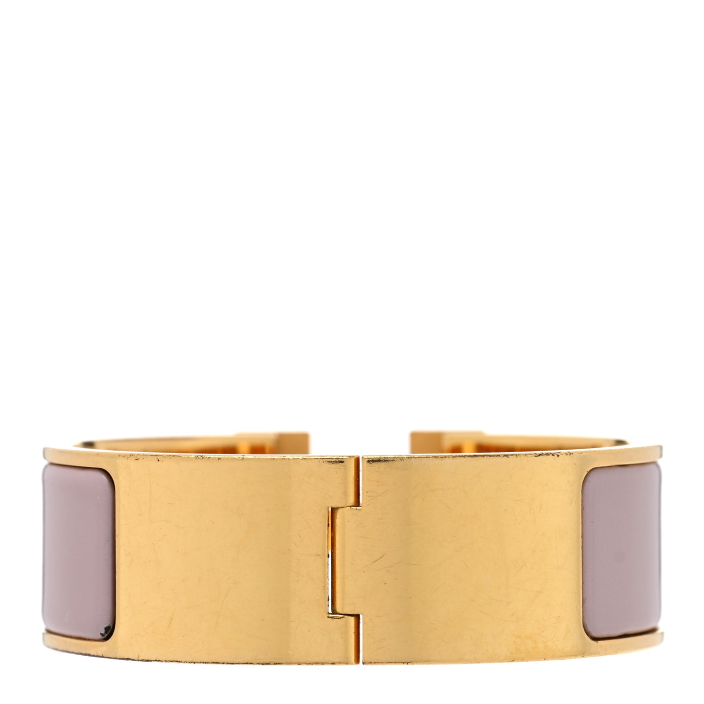 Enamel Wide Clic Clac H Bracelet PM Rose Dragee