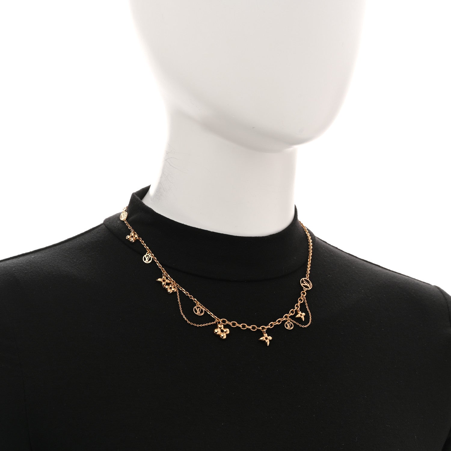 Louis Vuitton Metal Blooming Supple Necklace Gold 2 of 8