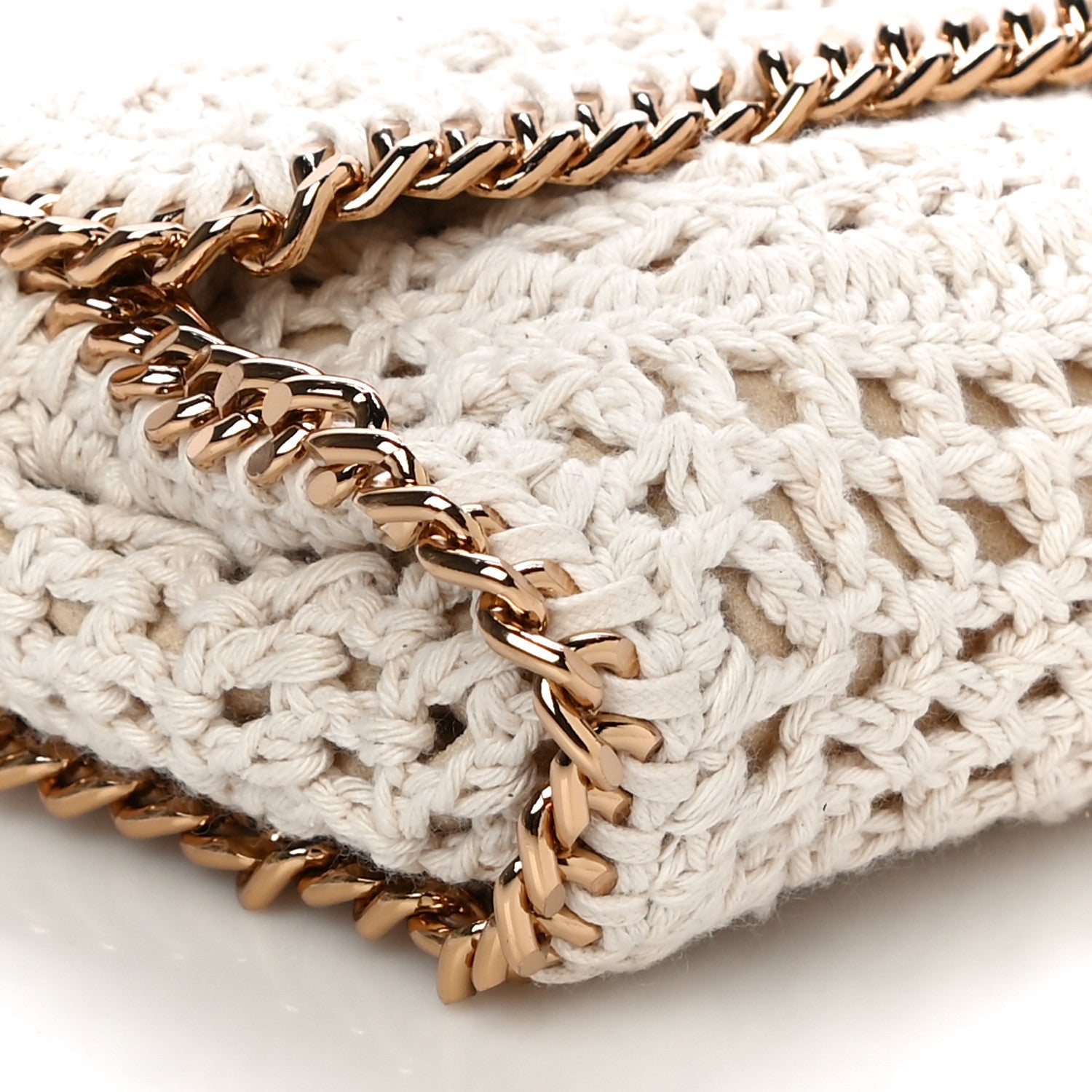 Stella McCartney Cotton Crochet Falabella Crossbody Bag White 8 of 10