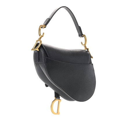 Christian Dior Grained Calfskin Mini Saddle Bag Black 3 of 11