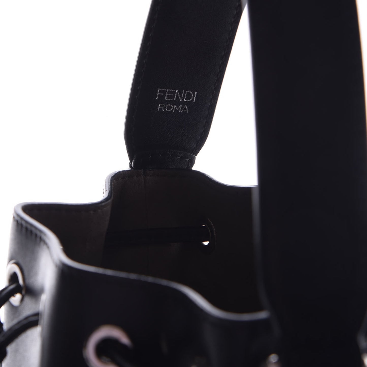 Vitello Liberty Pearl F is Mini Mon Tresor Bucket Bag Black