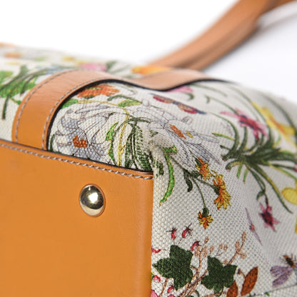 Gucci Canvas Floral Flora Medium Abbey Tote Yellow 14 of 16
