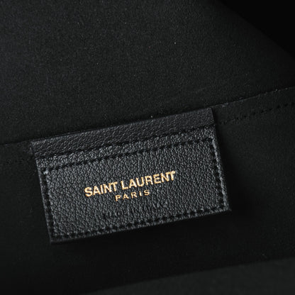 Saint Laurent Calfskin Large Shopping Tote Black 8 of 9