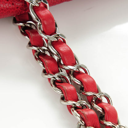 Chanel Caviar Quilted Large French Riviera Flap Red 3 of 12
