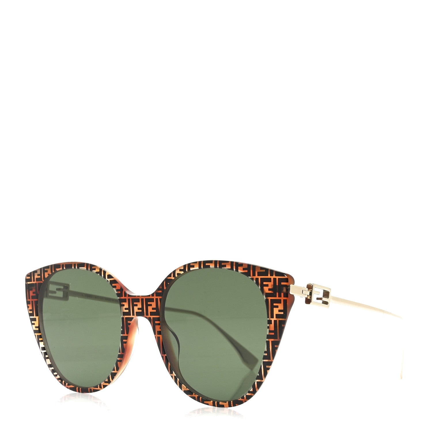 Fendi Metal Cat Eye Sunglasses FF400471 Gold Brown 1 of 7