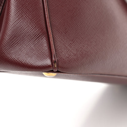 Prada Saffiano Vernice Medium Galleria Double Zip Cerise 23 of 25