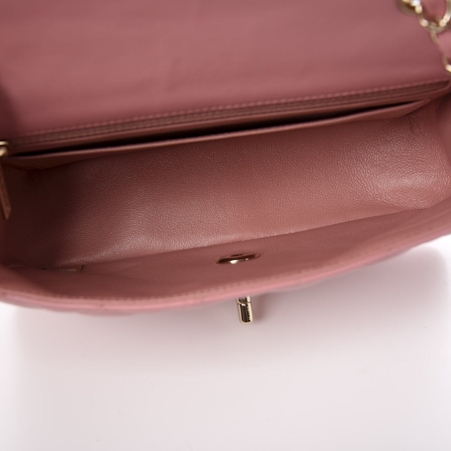 Lambskin Quilted Mini Rectangular Flap Pink