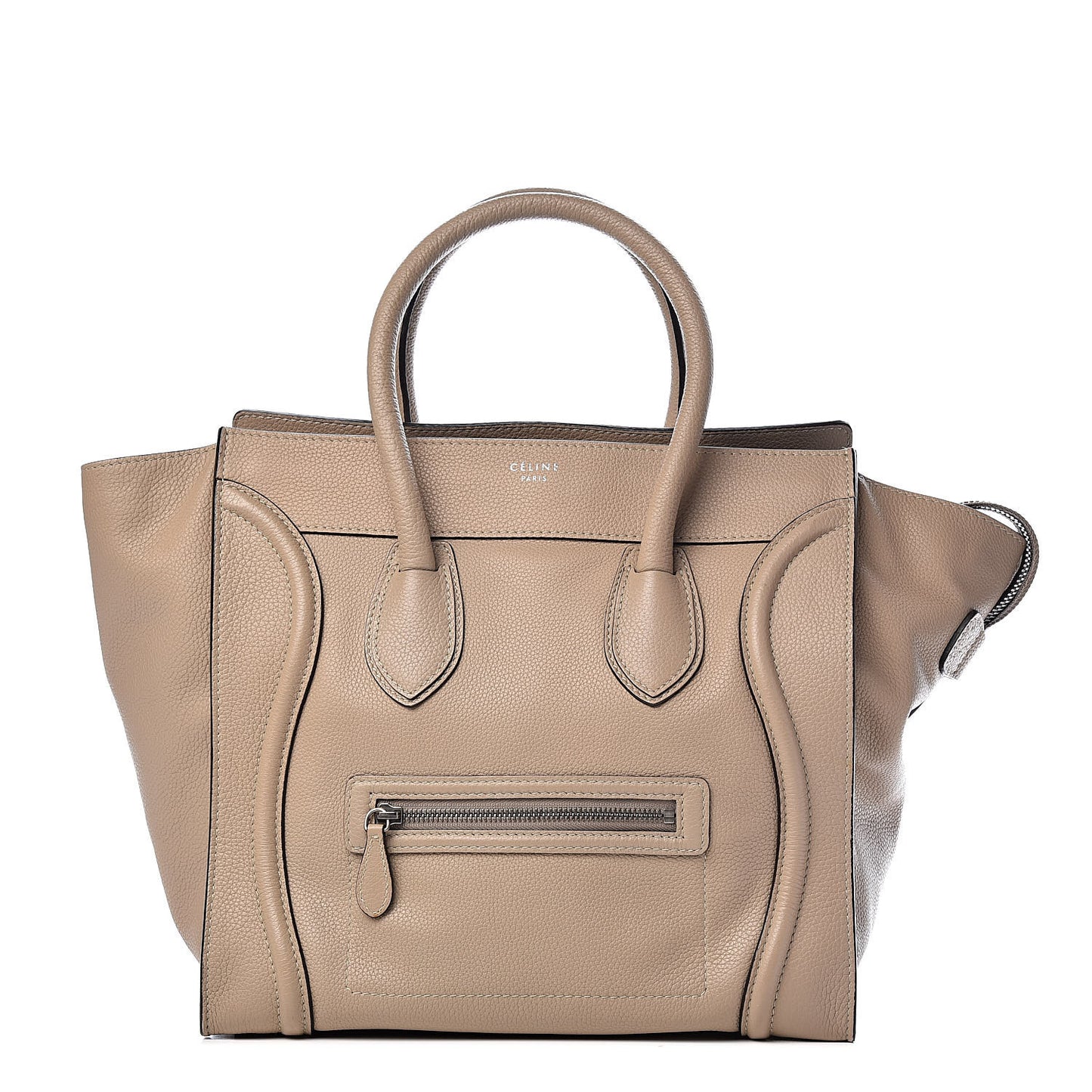Drummed Calfskin Mini Luggage Dune