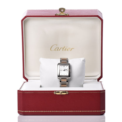Cartier Stainless Steel 18K Pink Gold Diamond 23mm Tank Anglaise Quartz Watch 12 of 12