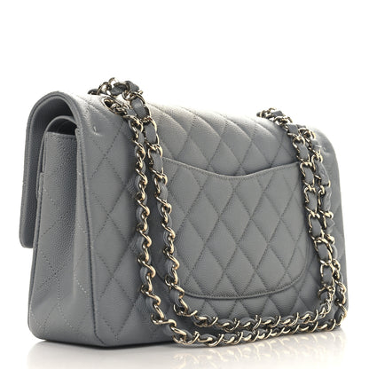 Chanel Caviar Quilted Medium Double Flap Grey 3 of 10