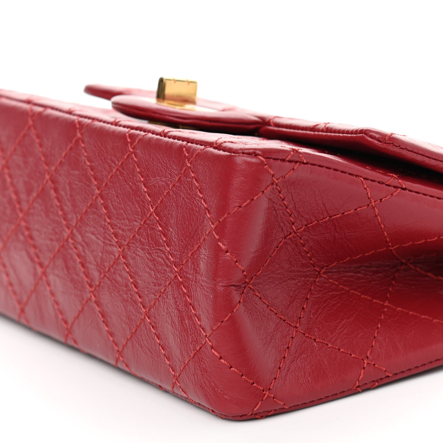 Chanel Aged Calfskin Quilted 2.55 Reissue Mini Flap Red 10 of 10