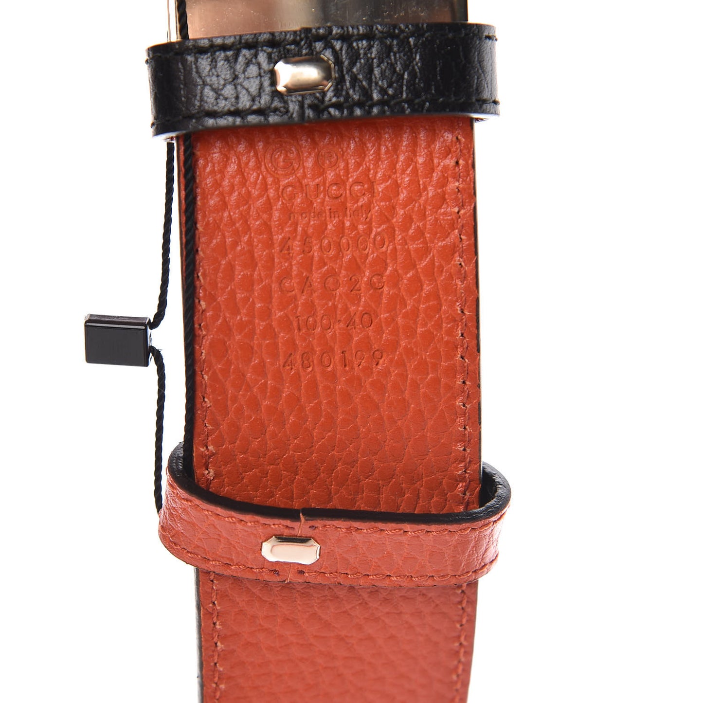 Calfskin 1973 Reversible Belt 100 40 Orange Black