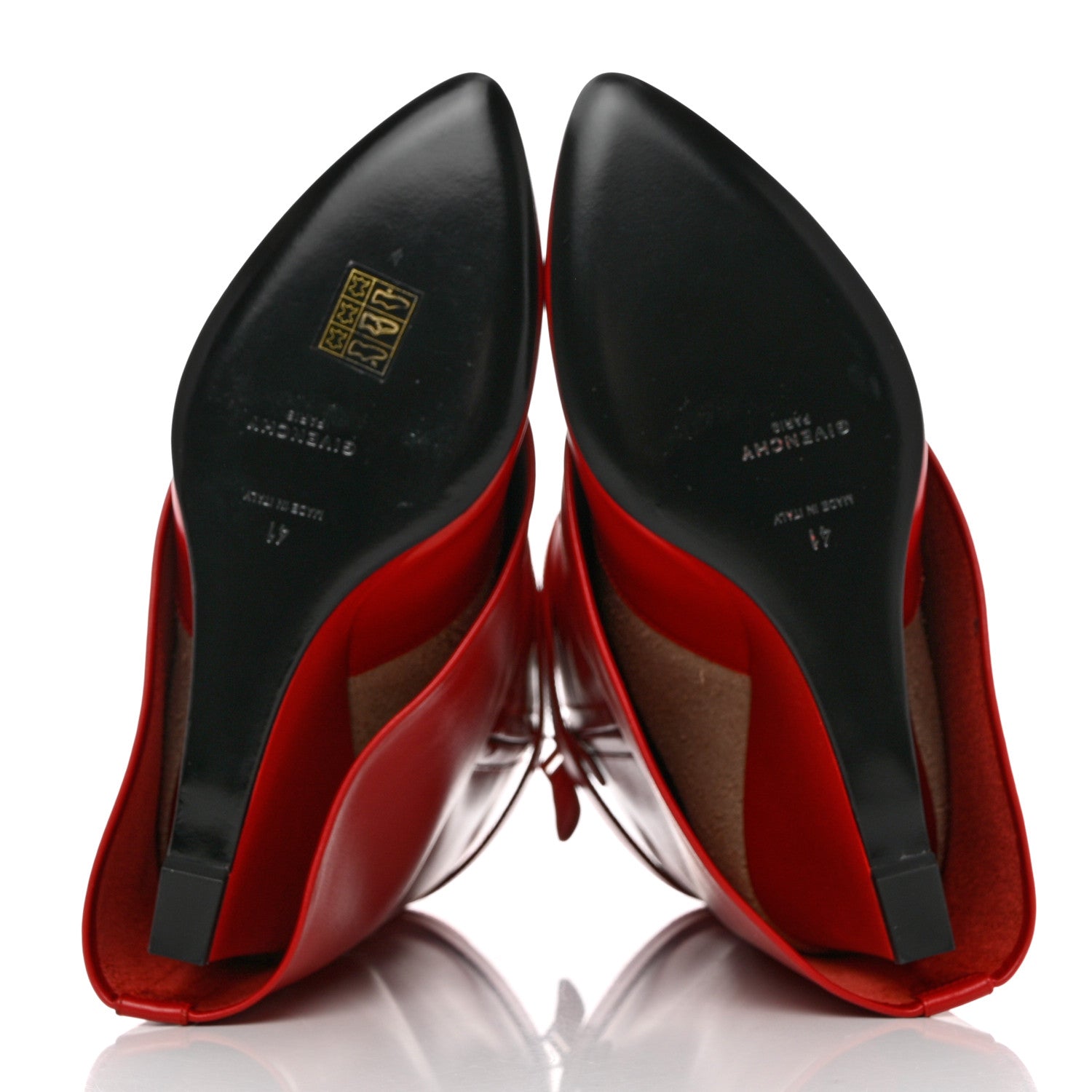 Givenchy Calfskin Shark Lock Ankle Boots 41 Red 5 of 9