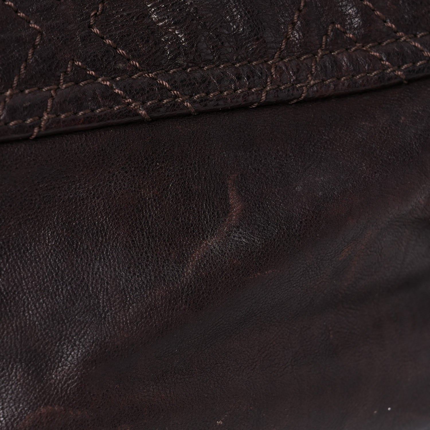 Chanel Calfskin Diamond Stitch Accordion Flap Brown 27 of 36