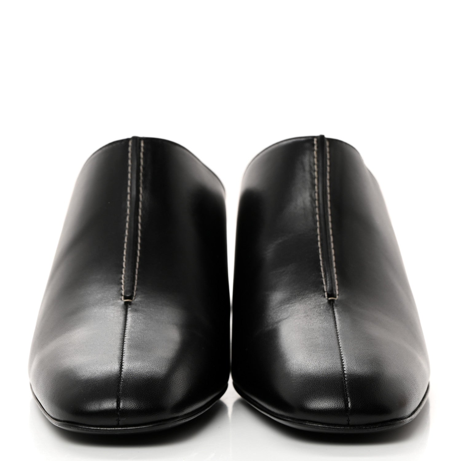Hermes Nappa Detail Mules 40 Black 2 of 9