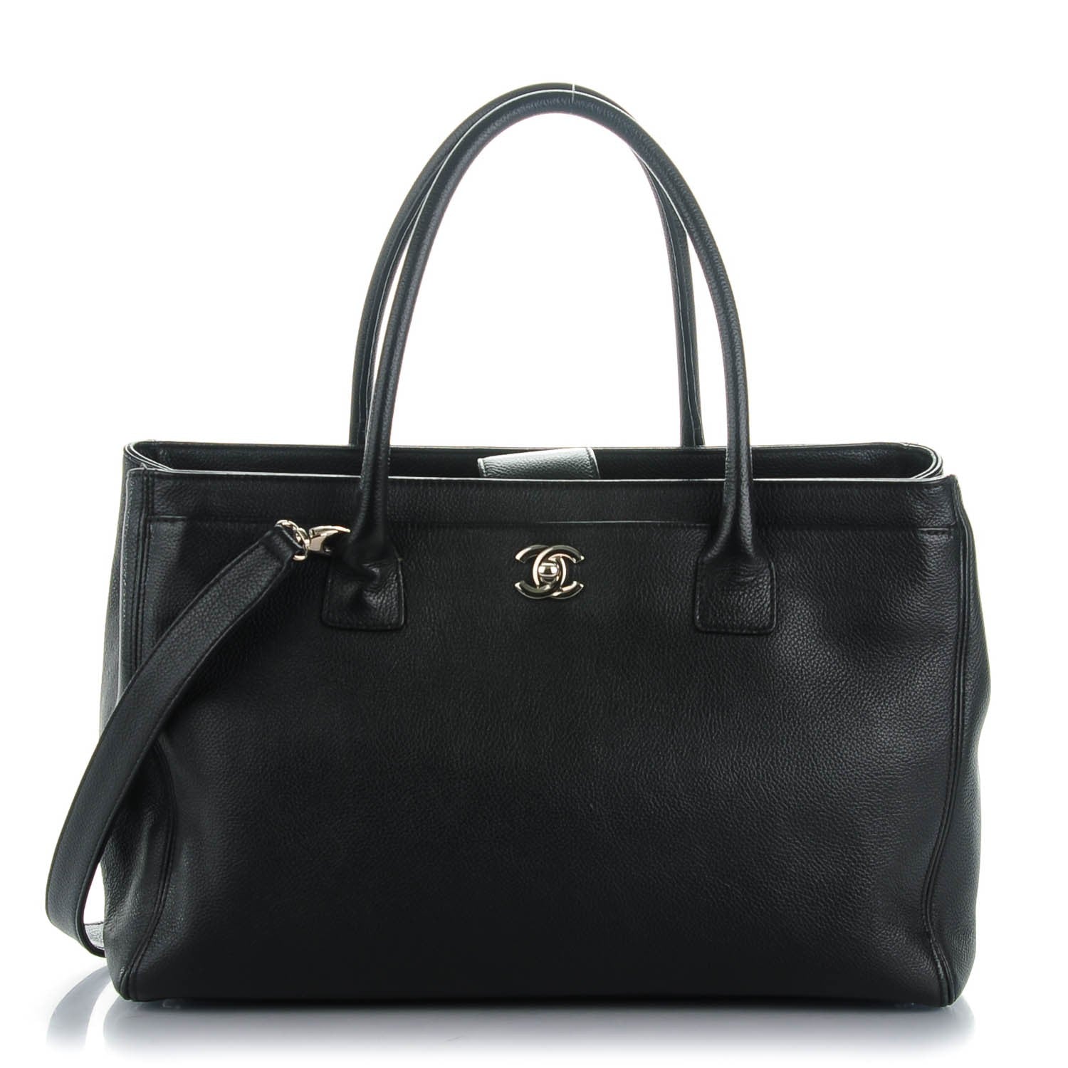 Chanel Calfskin Cerf Executive Shopper Tote Black 1 of 7