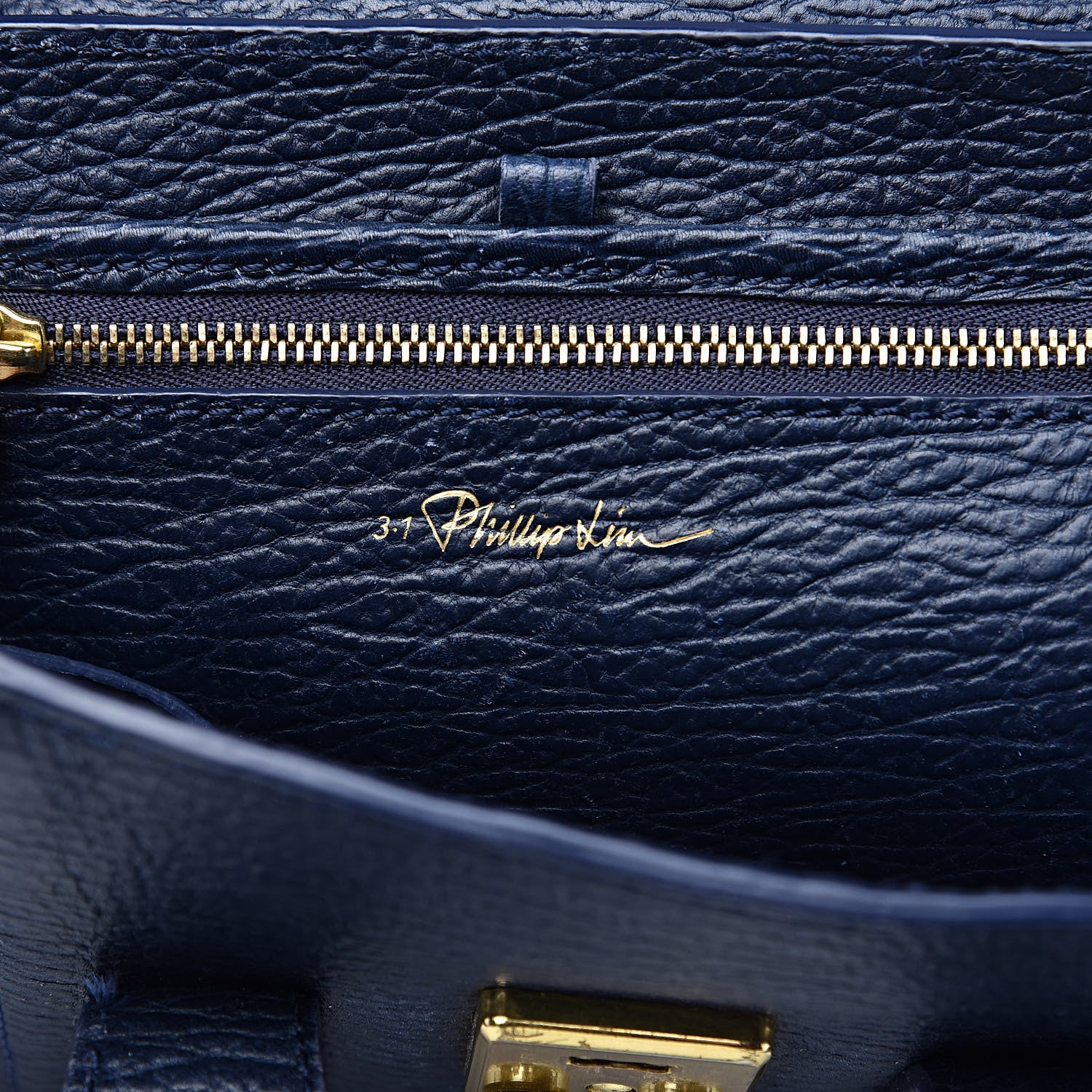 3.1 Phillip Lim 3.1 Textured Calfskin Mini Pashli Satchel Ink 6 of 17