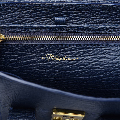 3.1 Phillip Lim 3.1 Textured Calfskin Mini Pashli Satchel Ink 6 of 17