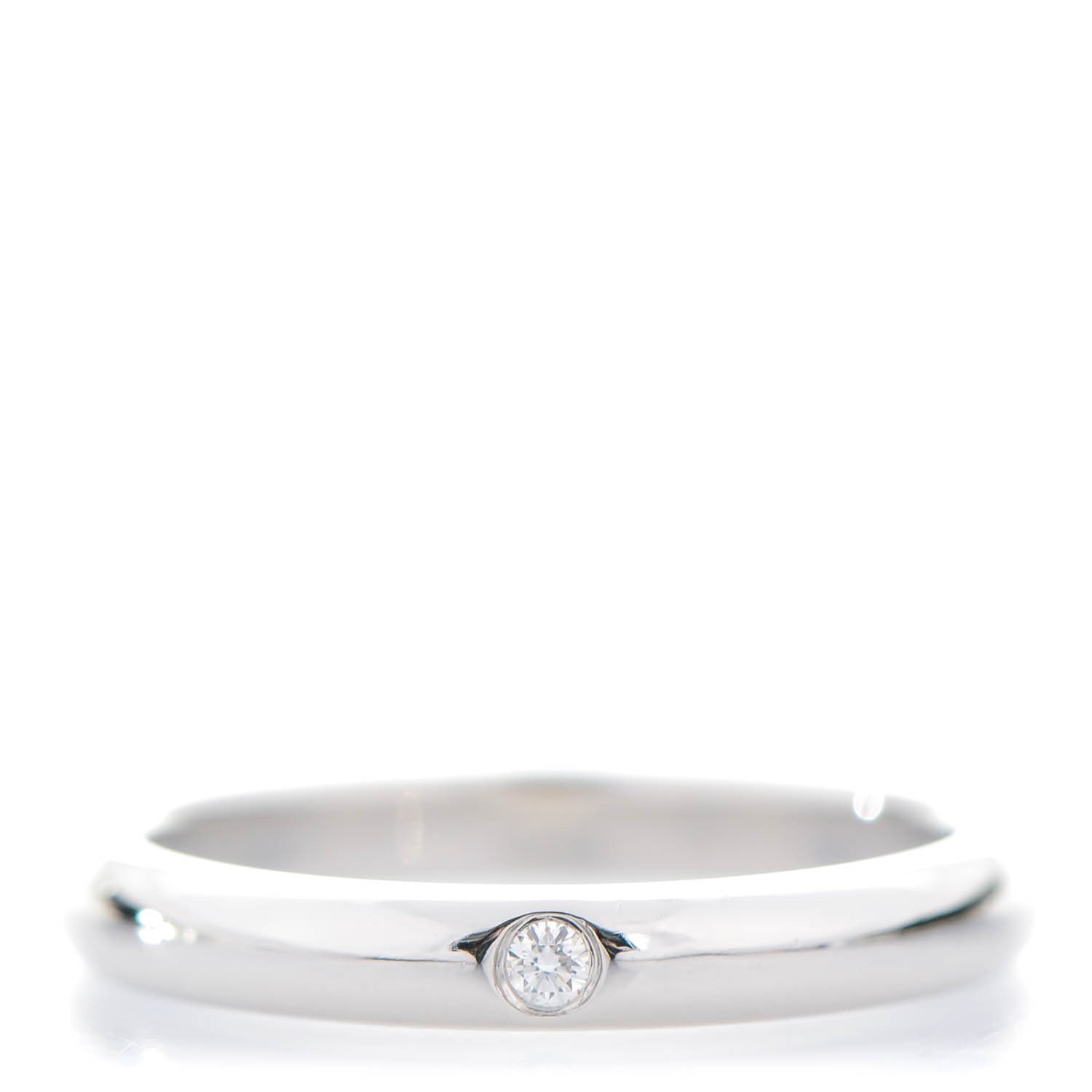 Tiffany Platinum Diamond Elsa Peretti Band Ring 6 9 of 13