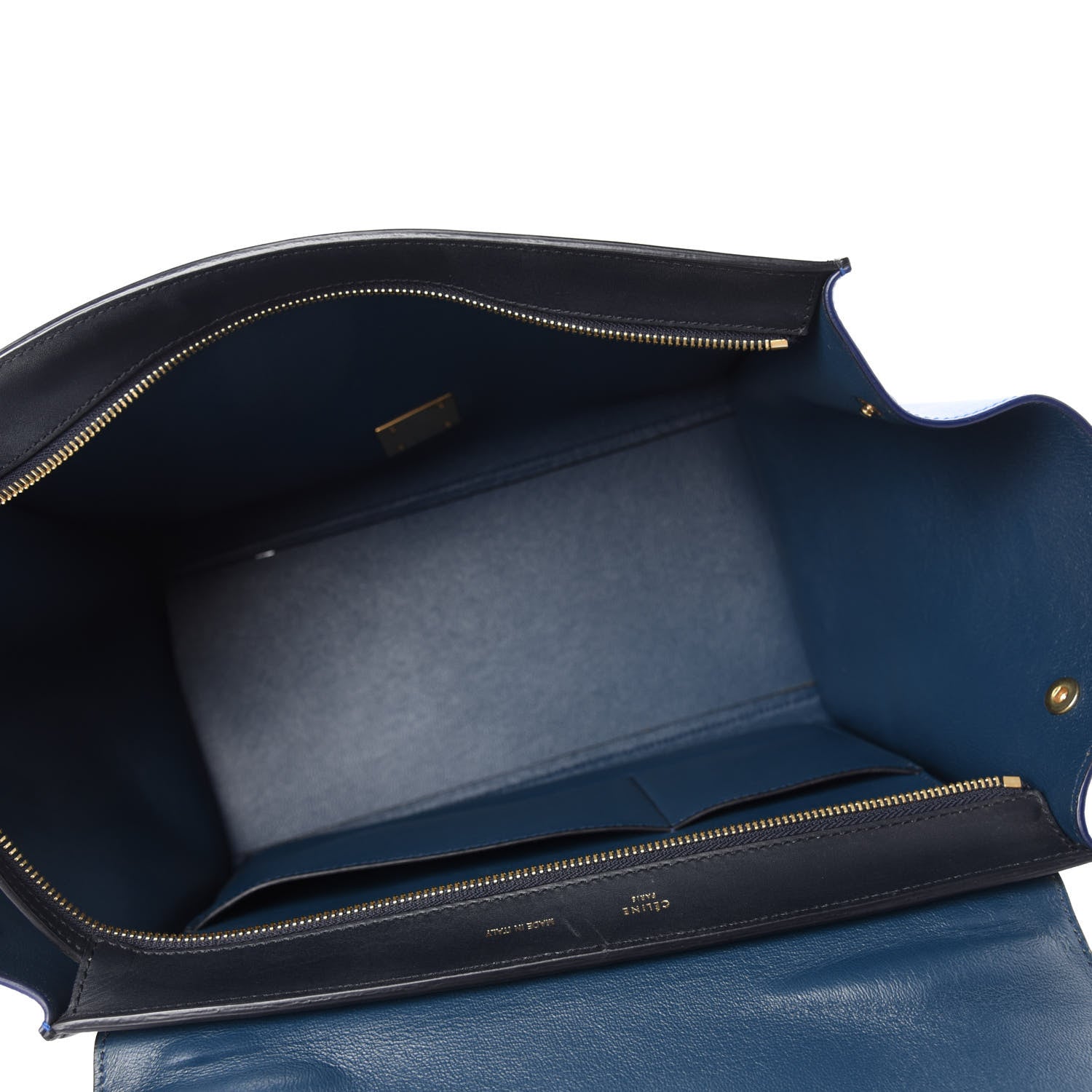 Celine Smooth Calfskin Medium Tri-Color Trapeze Cobalt 5 of 13