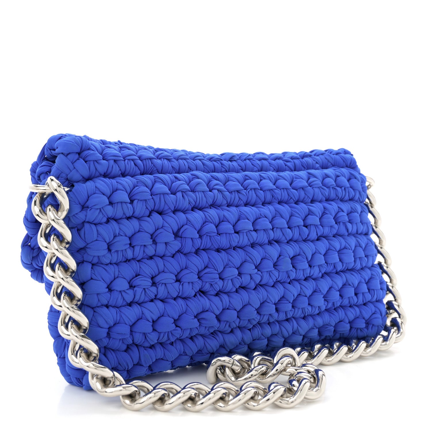 Chanel Crochet Fancy Single Flap Blue 3 of 12