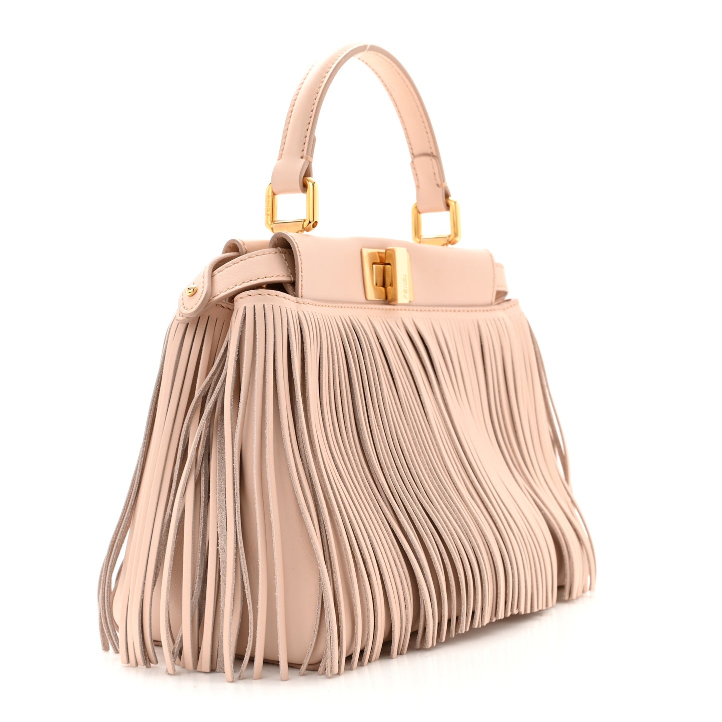 Nappa Fringe Mini Peekaboo Rosa Quarzo