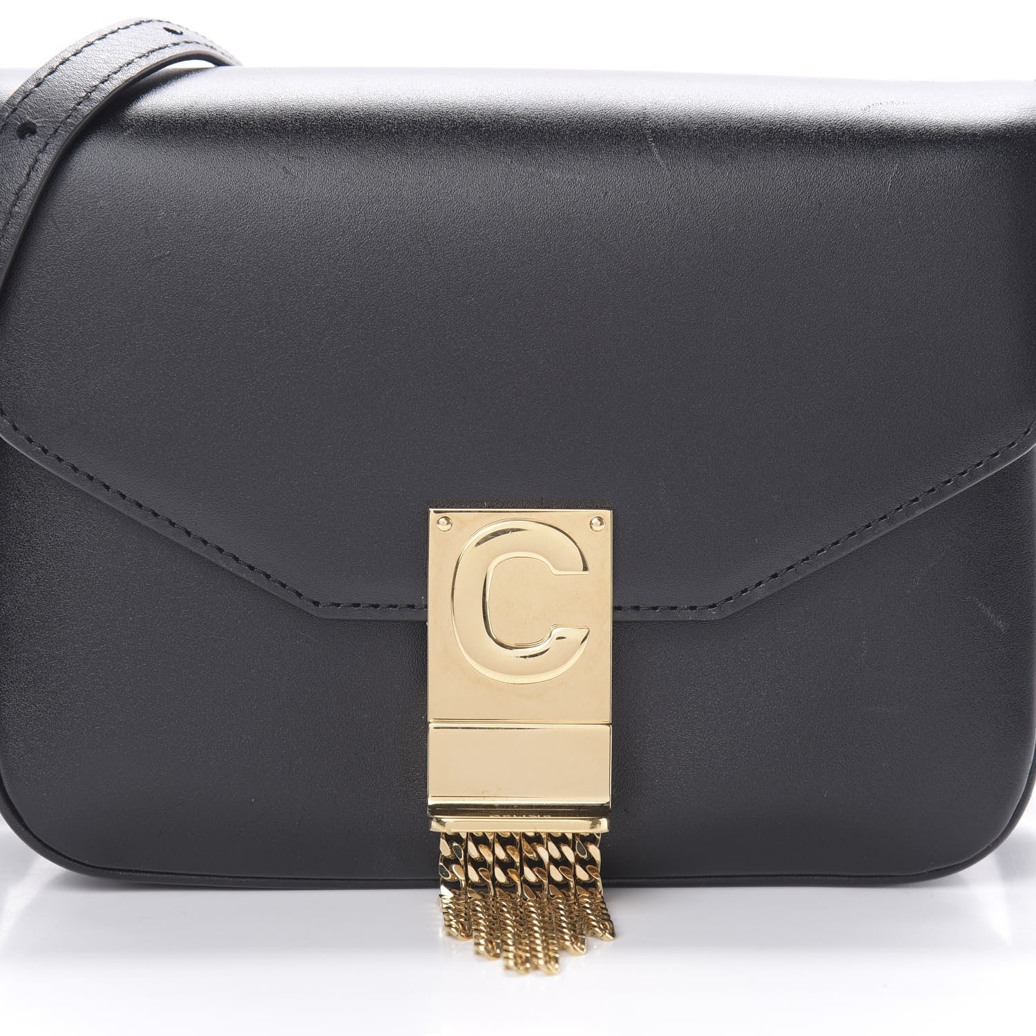 Celine Shiny Calfskin Small C Bag Black 8 of 14
