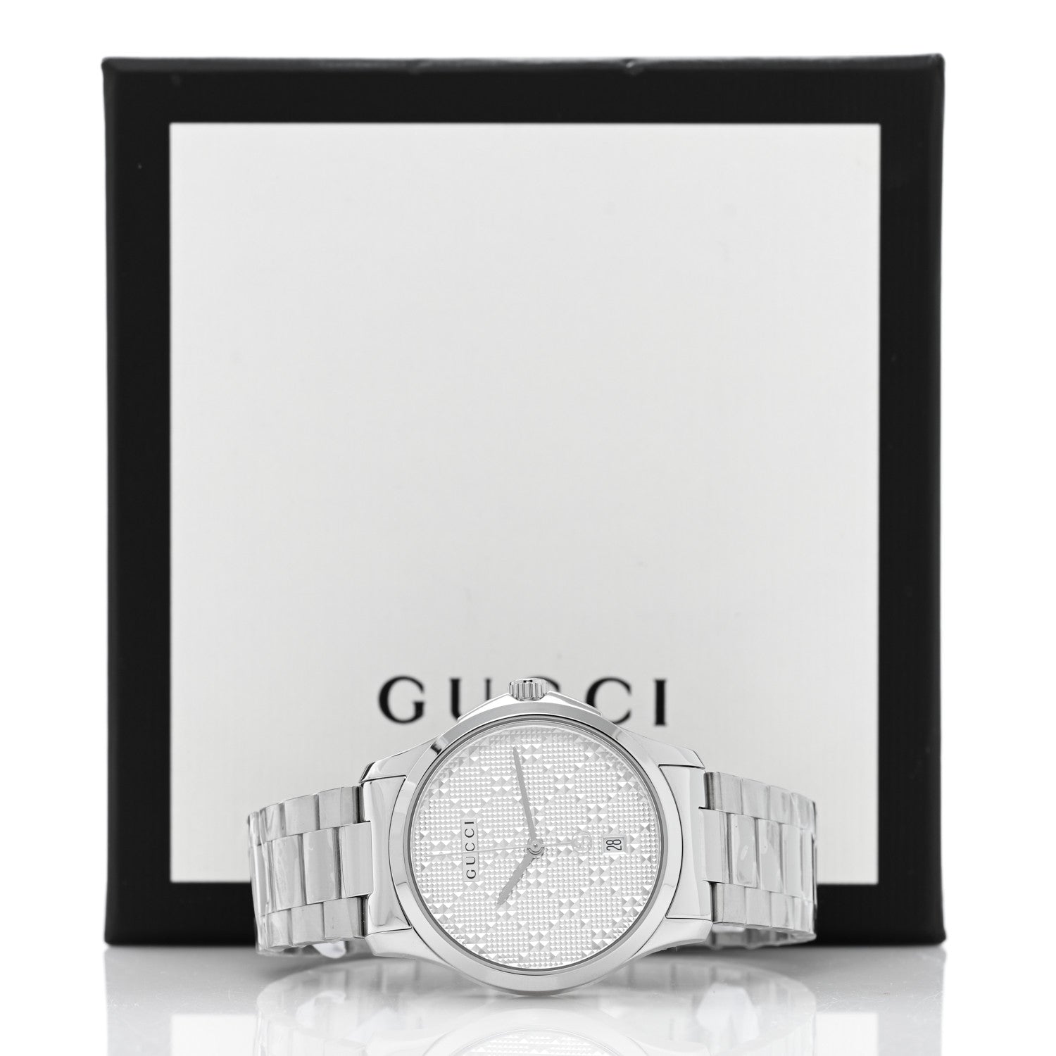 Gucci Stainless Steel 38mm G-Timeless Diamante Quartz Watch 5 of 5