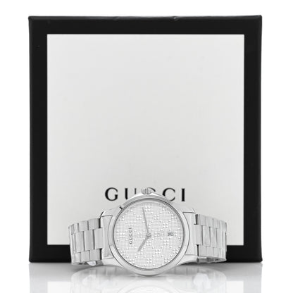Gucci Stainless Steel 38mm G-Timeless Diamante Quartz Watch 5 of 5