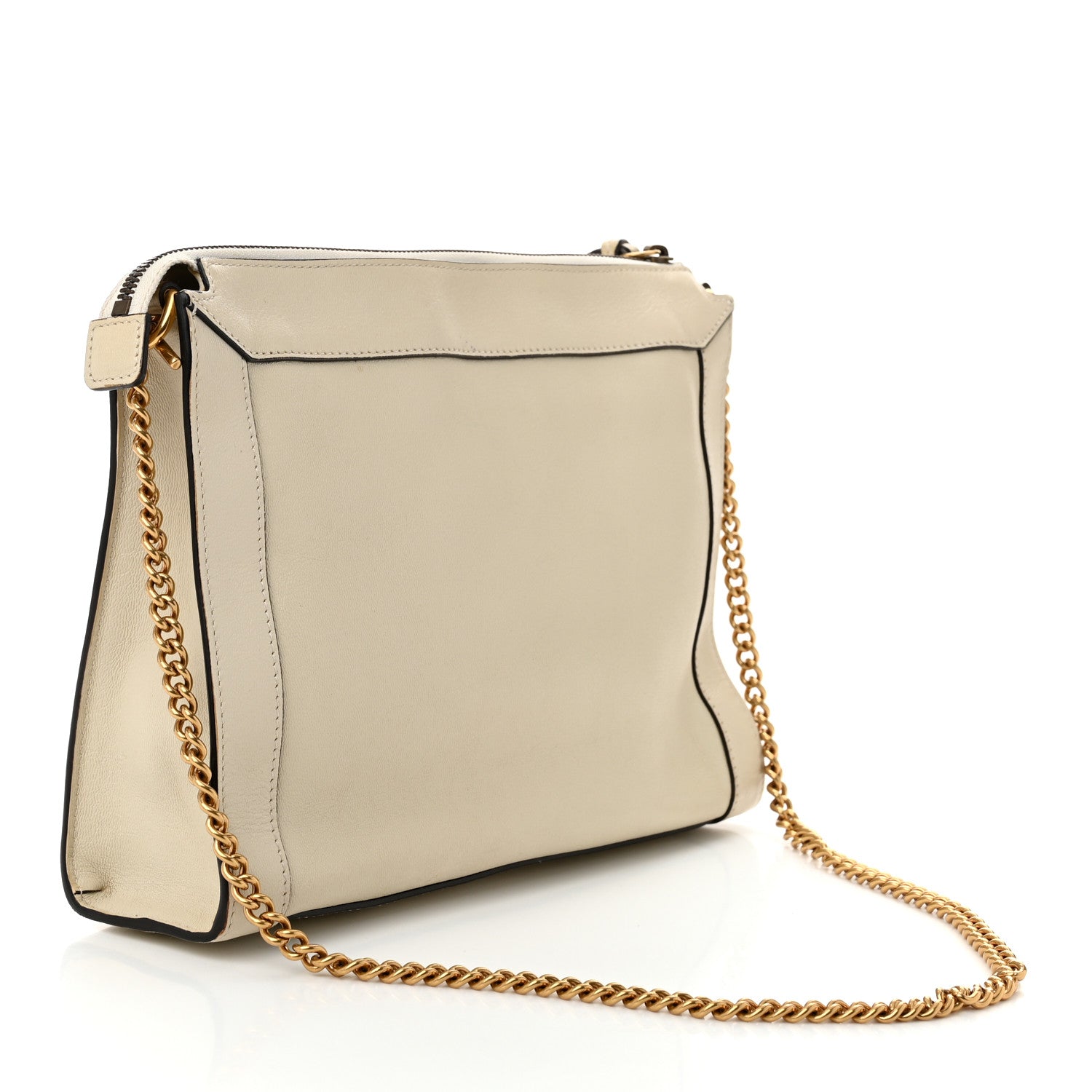 Gucci New Sakai Calfskin Lux Dahlia Chain Shoulder Bag Mystic White 3 of 11