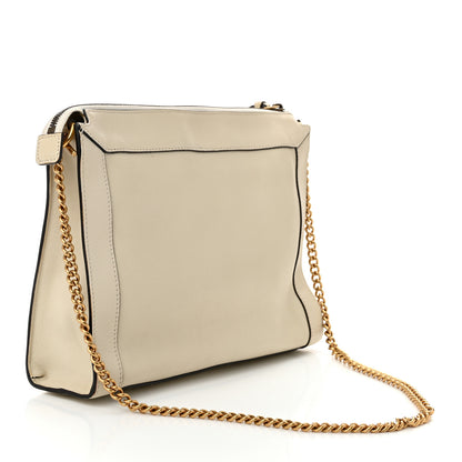 Gucci New Sakai Calfskin Lux Dahlia Chain Shoulder Bag Mystic White 3 of 11