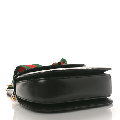 Gucci Boarded Dyana Lux Calfskin Web Small Bamboo 1947 Top Handle Bag Black 5 of 12