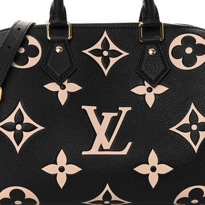 Louis Vuitton Empreinte Monogram Giant Speedy Bandouliere 25 Black Beige 7 of 10