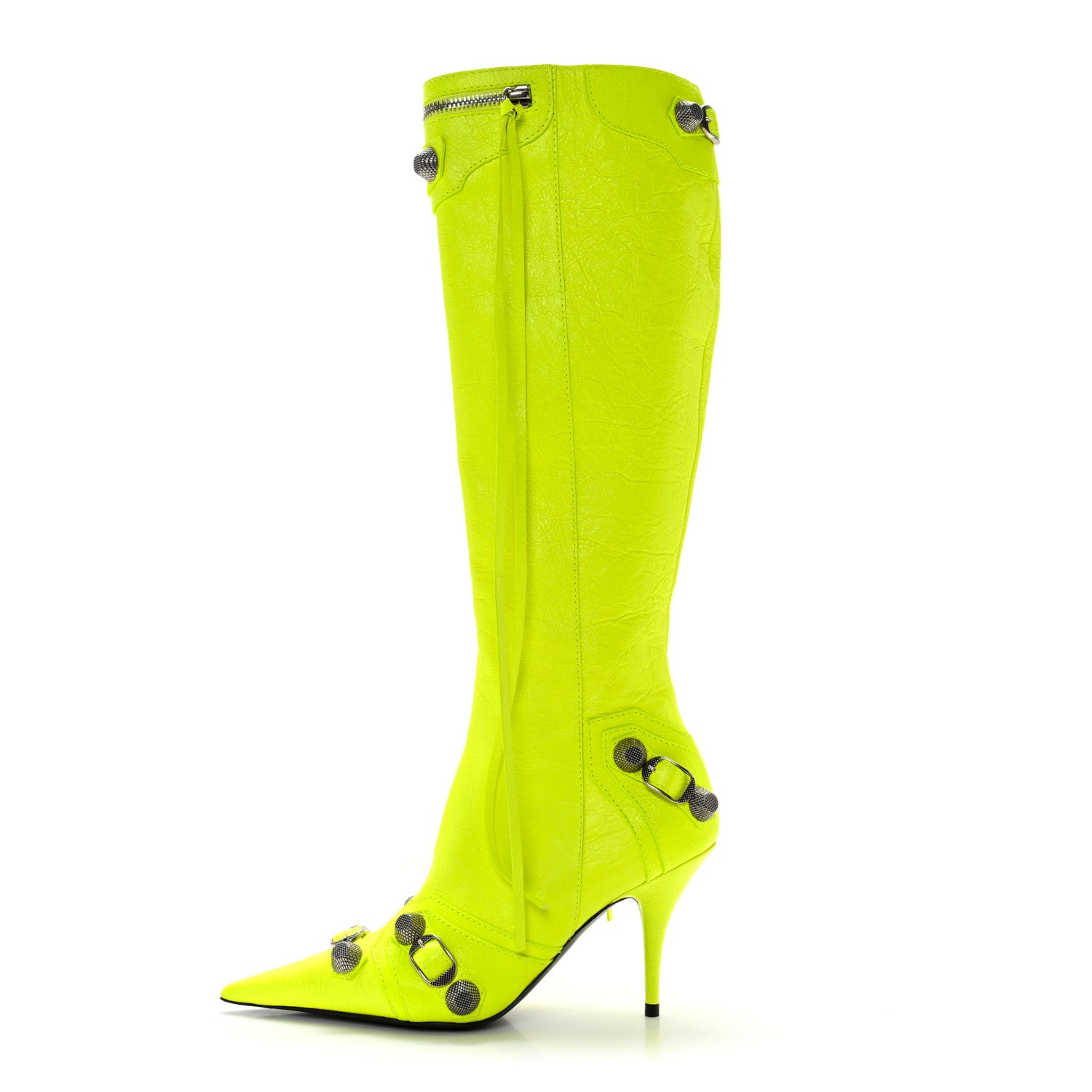 Balenciaga Agneau Arena Cagole 90mm Boots 35.5 Fluo Yellow 1 of 13