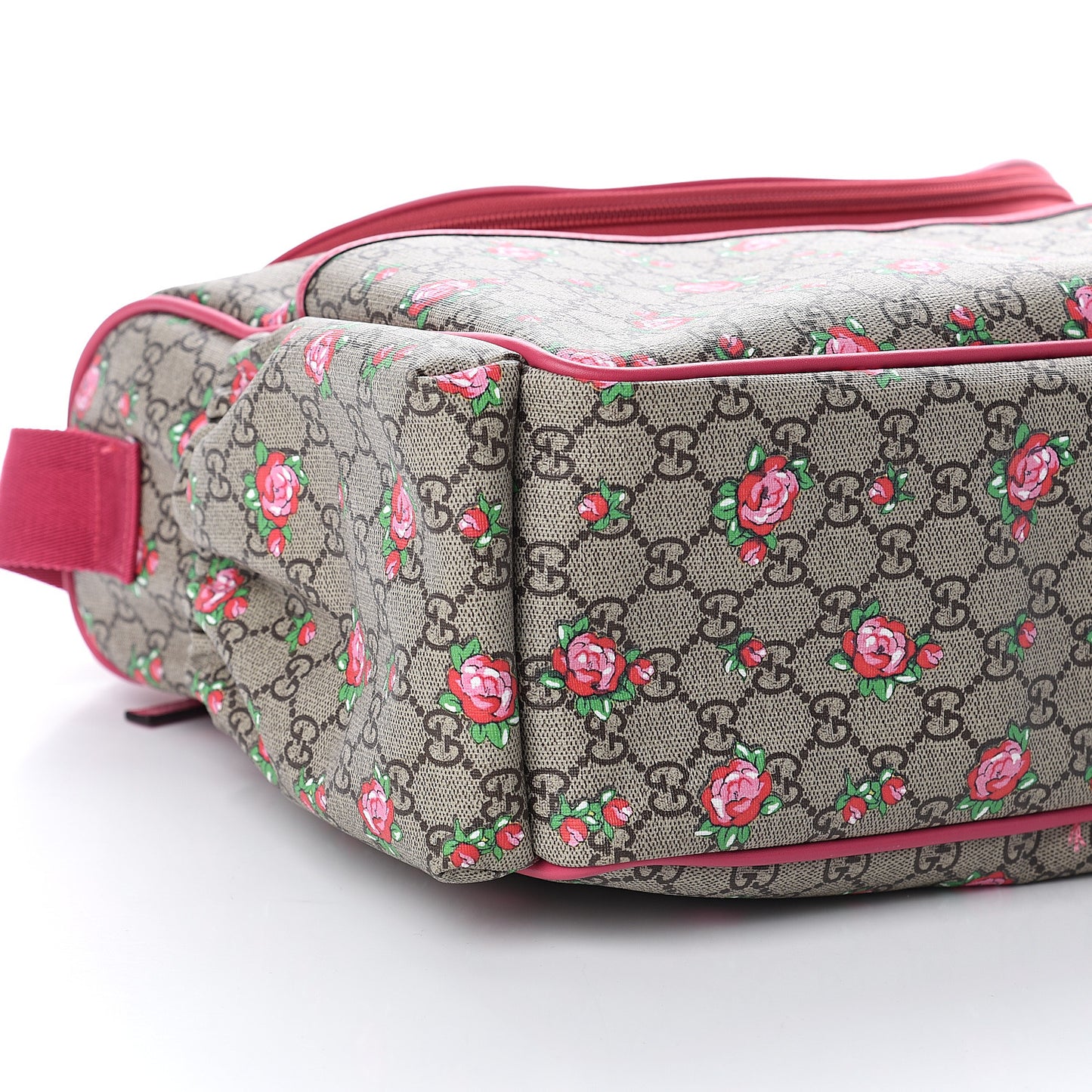 GG Supreme Monogram Rose Bud Diaper Bag Pink