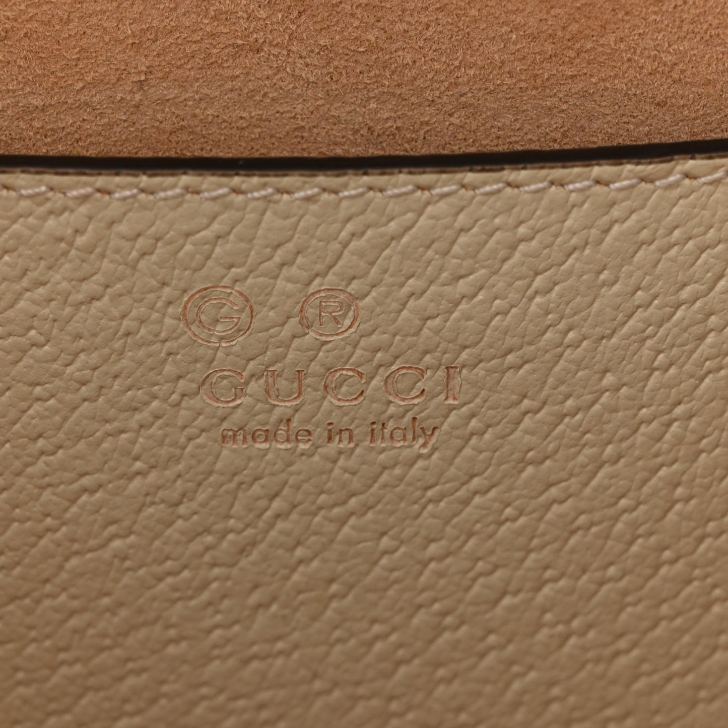 Textured Calfskin Web Small Ophidia Tote Bag Mystic White