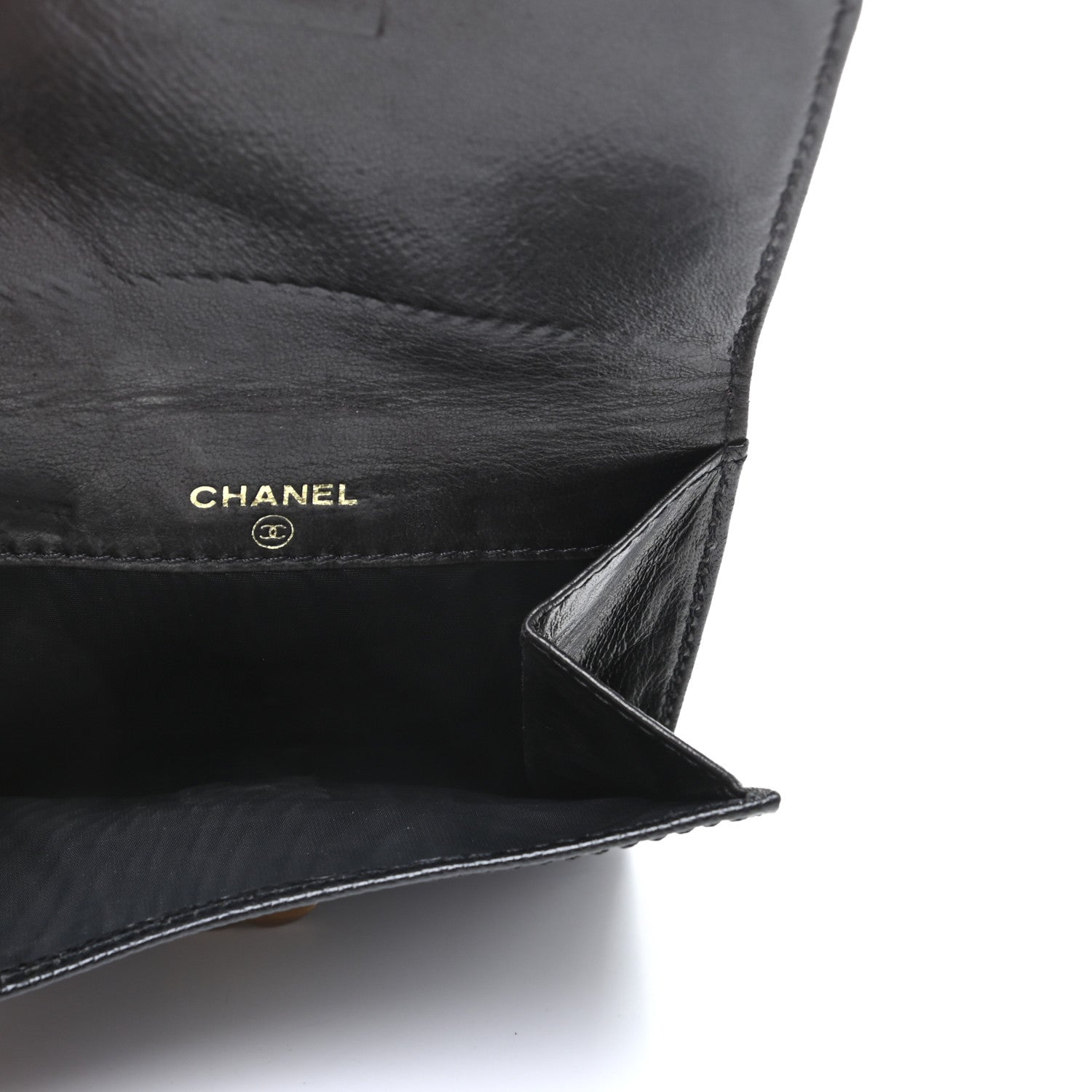Chanel Grained Calfskin CC Flap Wallet Black 5 of 9