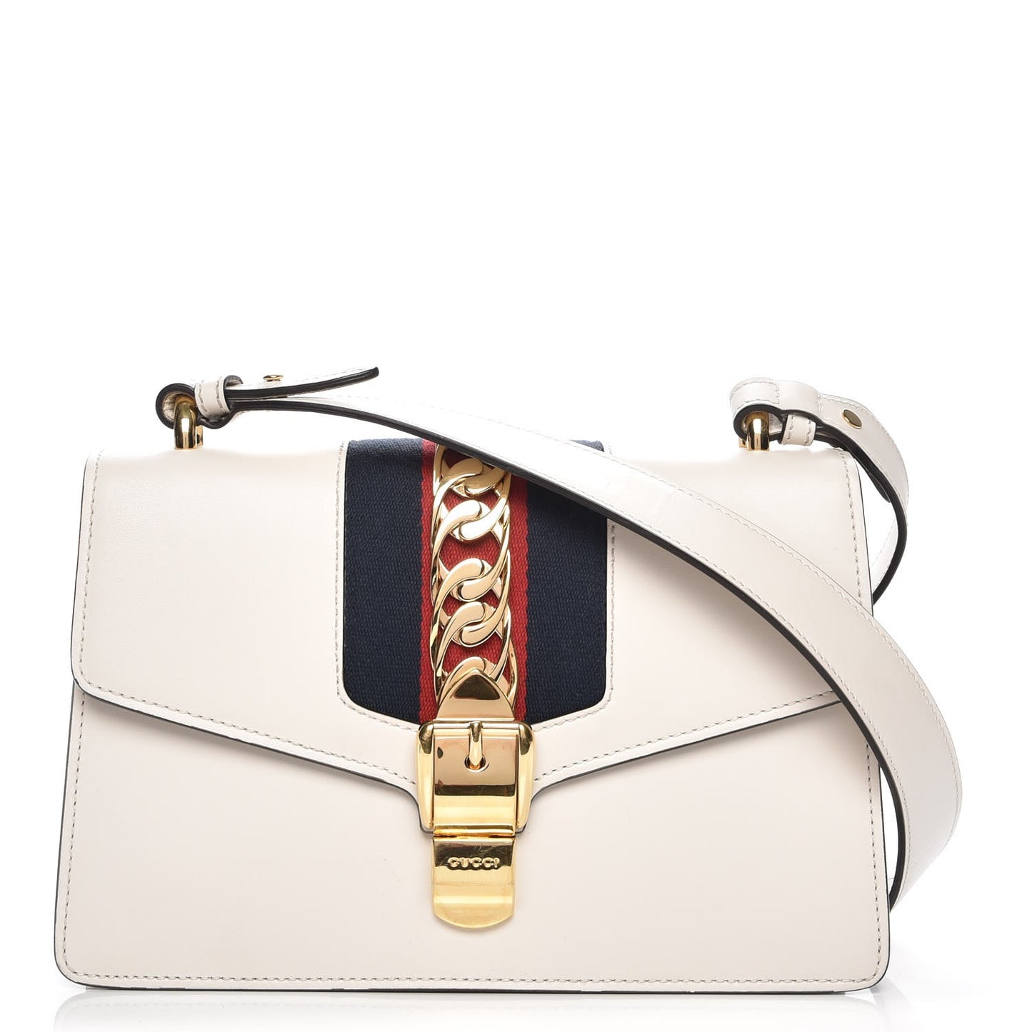 Calfskin Small Sylvie Shoulder Bag White