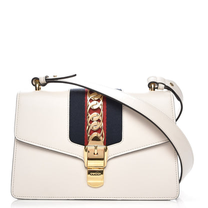 Gucci Calfskin Small Sylvie Shoulder Bag White 1 of 7