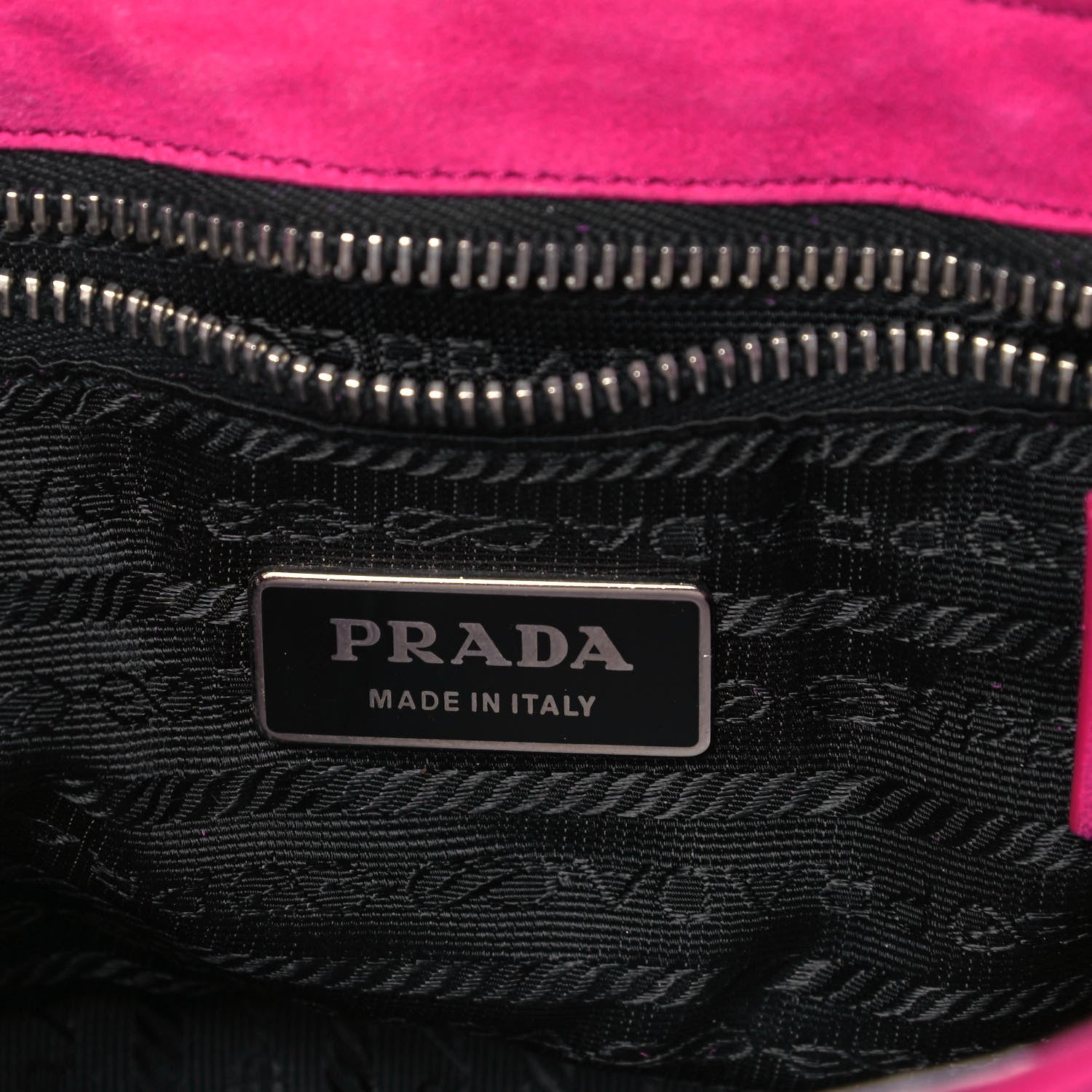 Prada Scamosciato Suede Shoulder Bag Fuxia 6 of 11