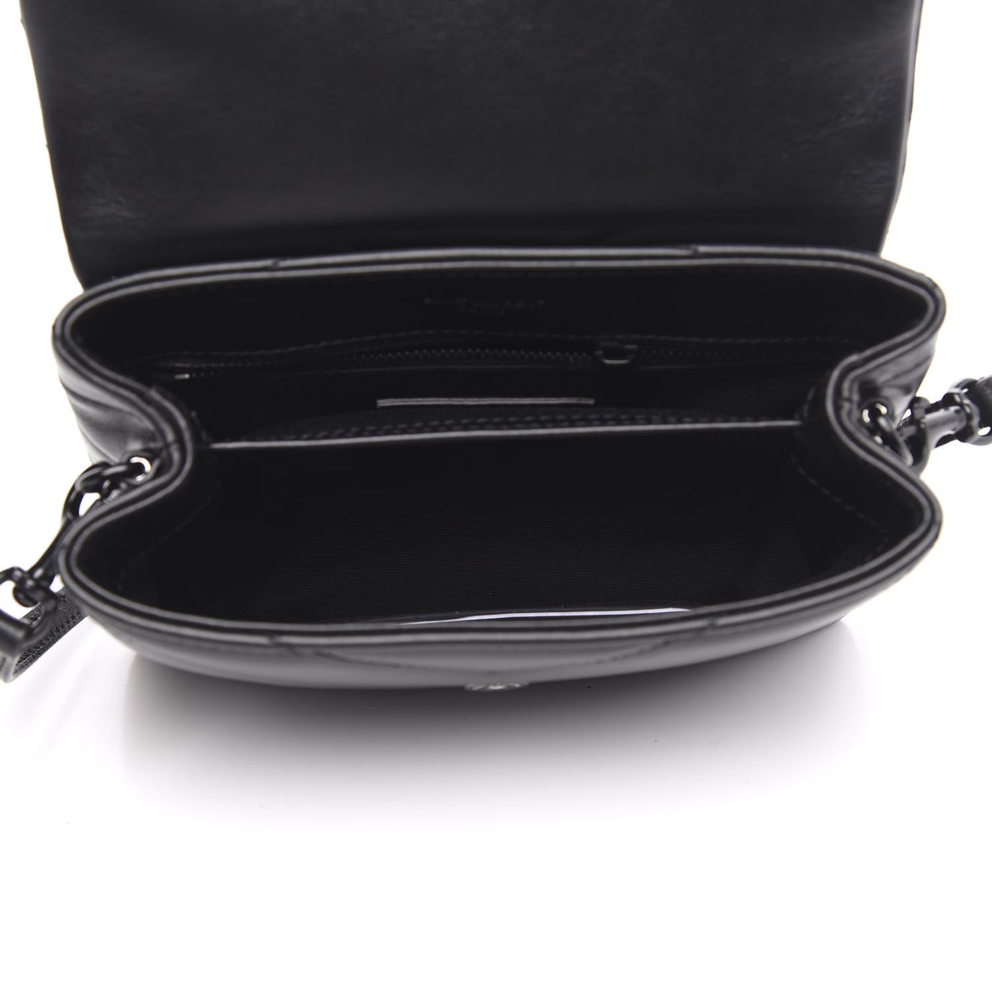 Calfskin Y Quilted Monogram Toy Loulou Crossbody Bag Black