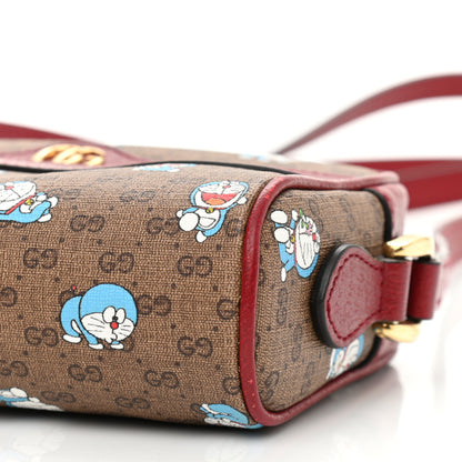 Gucci X DORAEMON Mini Vintage GG Supreme Monogram Camera Bag Beige Cherry Red 10 of 15